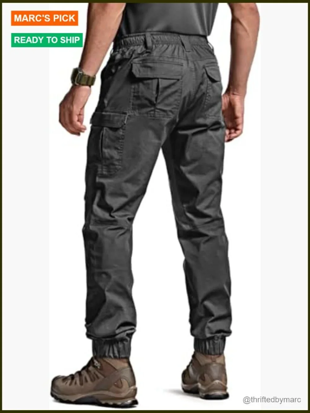 Men's Flex Lightweight Joggers, Elastic Waist Drawstring Casual Pants, Tapered